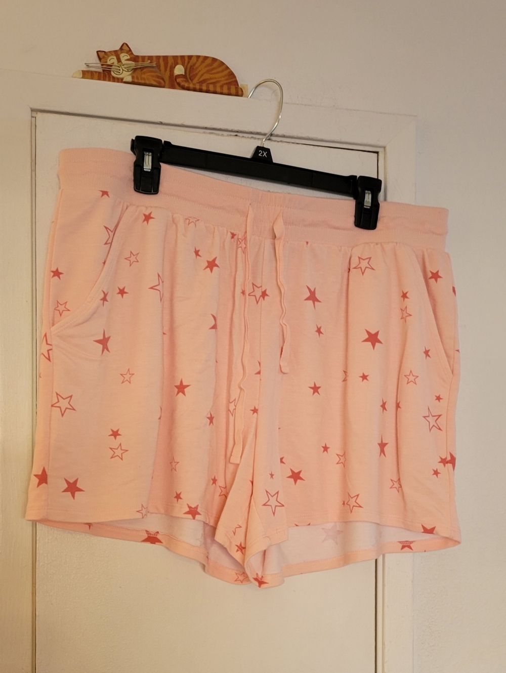 Ambrielle Womens Light Pink/Stars Sleepwear Shorts